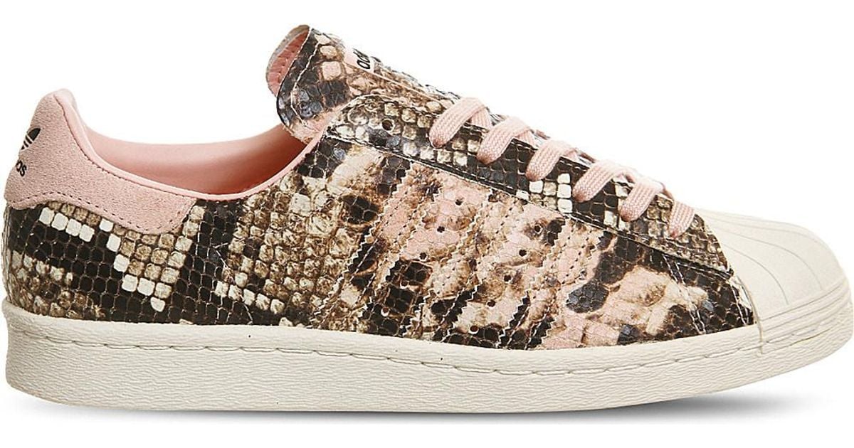 Adidas Superstar Rose D'oro Di Pelle Di Serpente Adidas Superstar Rose D'oro Di Pelle Di Serpente